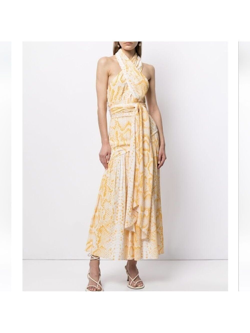 PROENZA SCHOULER Snakeprint Cross Front Dress